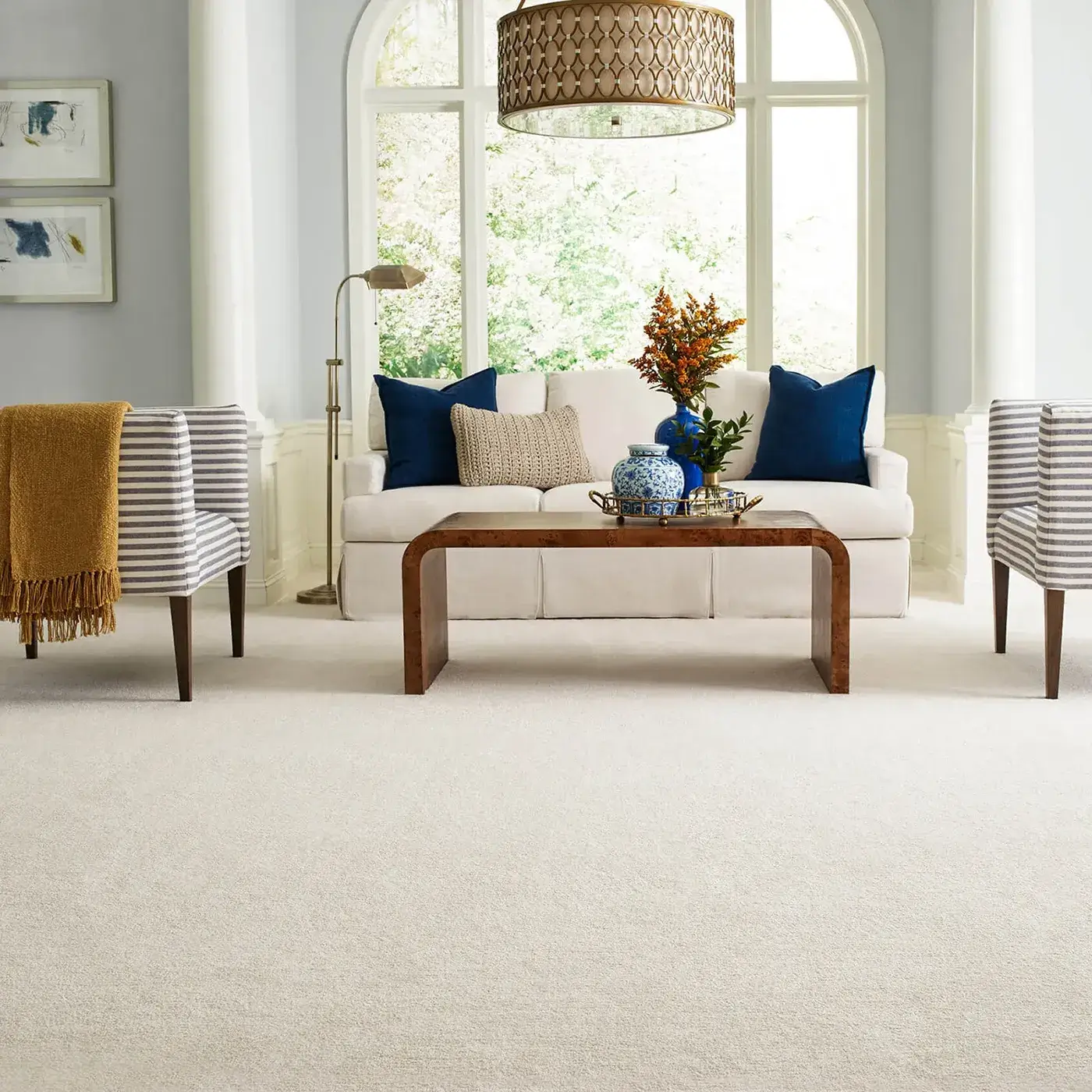 Living room pet friendly carpet with next day installation